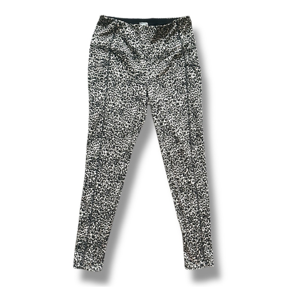 Chico's Zenergy Island Animal Print Pocket Leggings Women's Size Medium Sporty